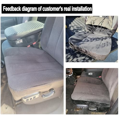 Driver Side Bottom Replacement Cloth Seat Cover Dark Gray Compatible with