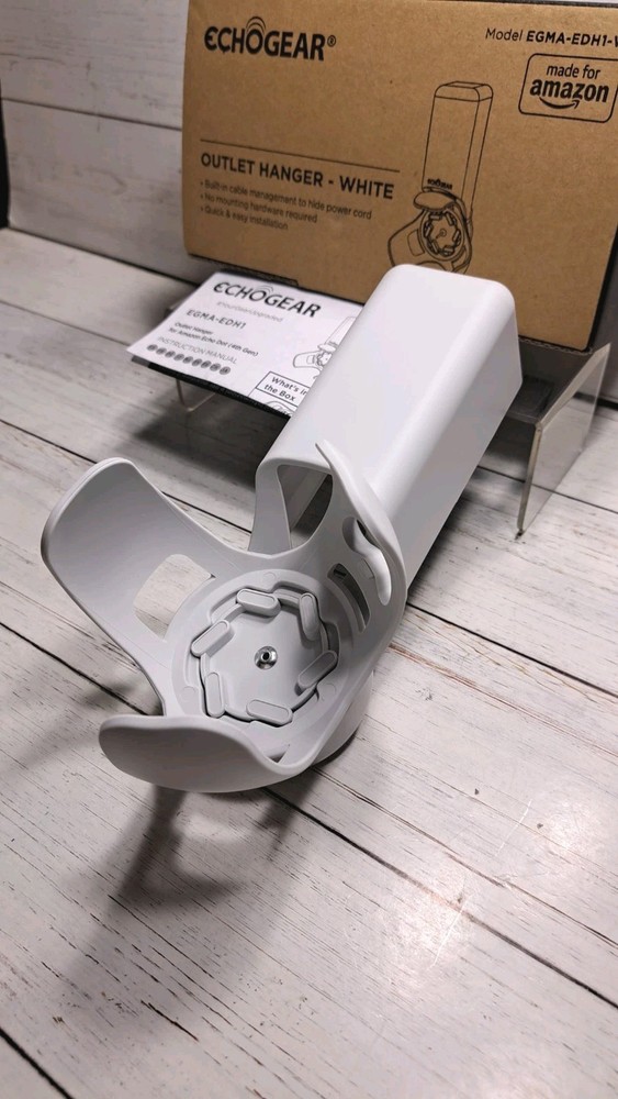 Outlet Hanger Amazon Outlet Hanger, White, for Echo Dot 4th generation
