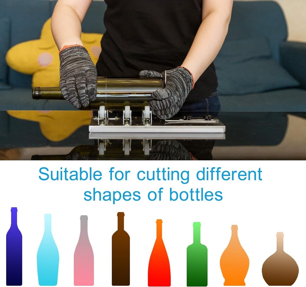 Versatile Glass Bottle Cutter with Rubber Base for Stable Cutting Projects