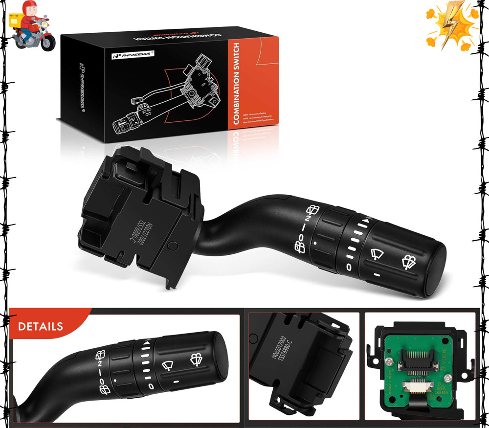 A-Premium Windshield Wiper Switch Assembly Compatible with 2011-2019 Ford