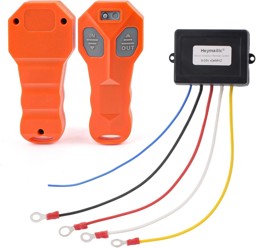 12V Wireless Winch Remote Control 2 Pack - 100FT Universal 5 Wire Controller Win