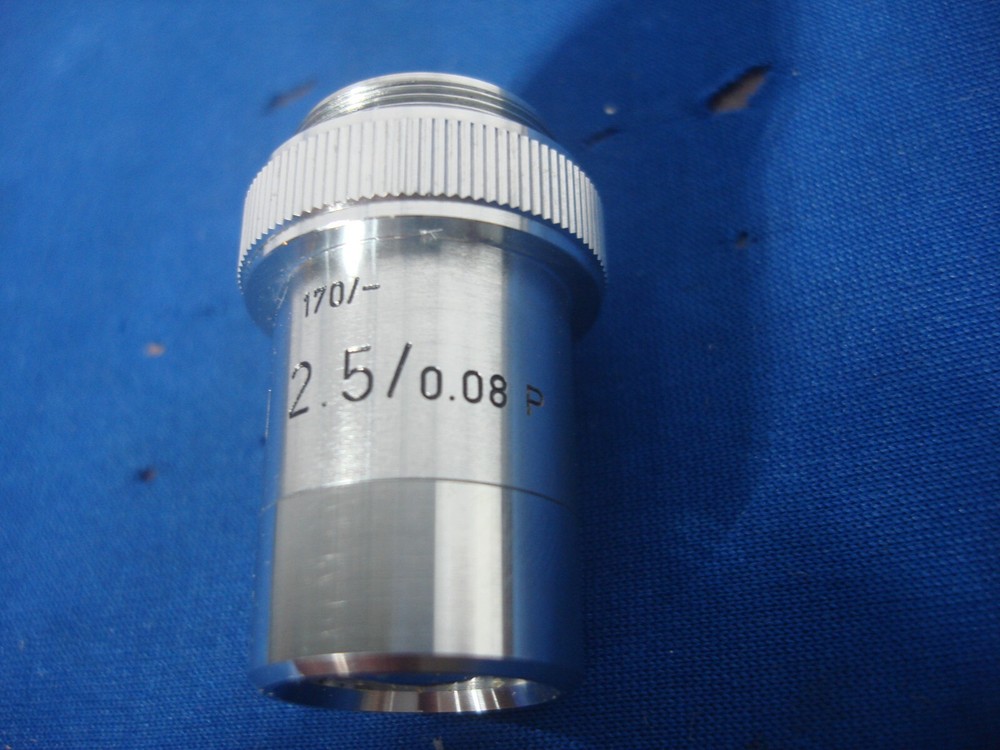 Leitz Wetzlar Microscope Objective PL 2.5/0.08 P 170/-