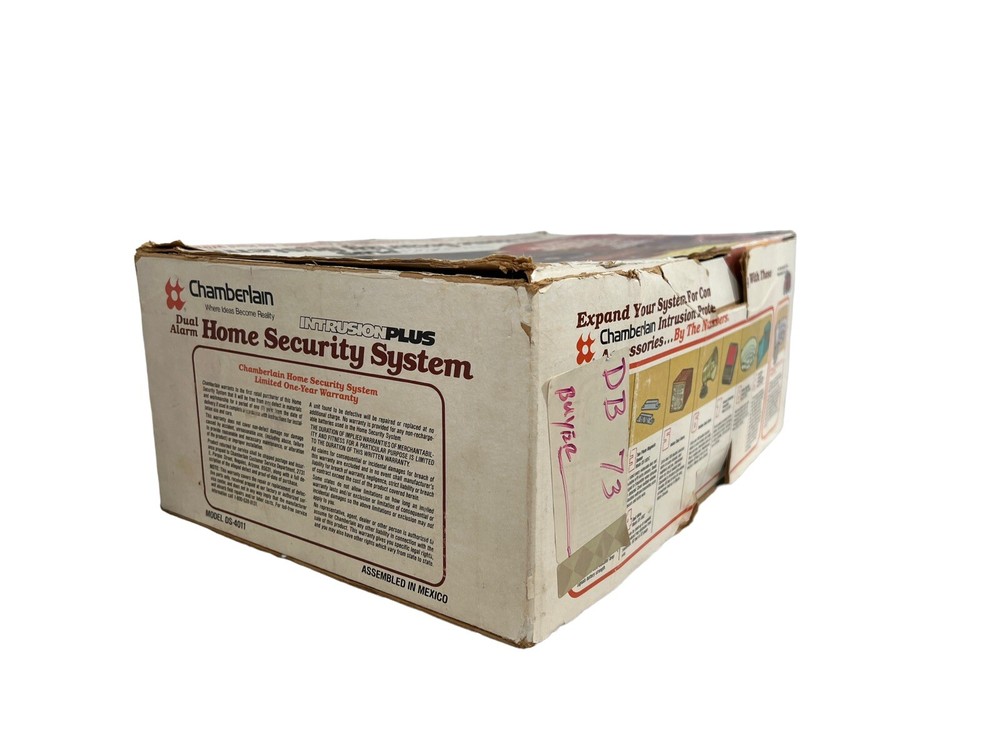 Vtg 1970's Chamberlain Intrusionplus Wired Home Security System - Untested
