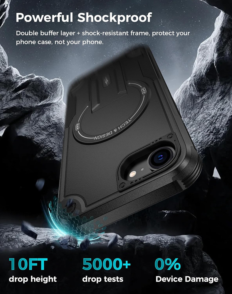 for Iphone 17E/16E Case with Privacy Tempered Glass Screen Protector, Compatible