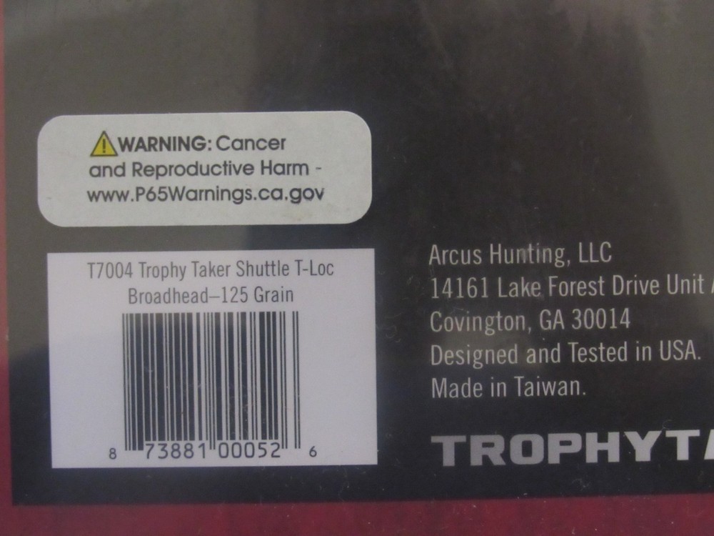 Trophy Taker Shuttle T-LOK Broadhead 125 Grain