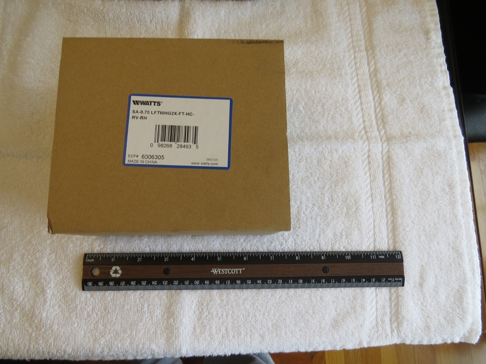 NEW WATTS SA-0.75 LFTWHG2X-FT-HC-RV-RH TANKLESS WATER HEATER VALVES