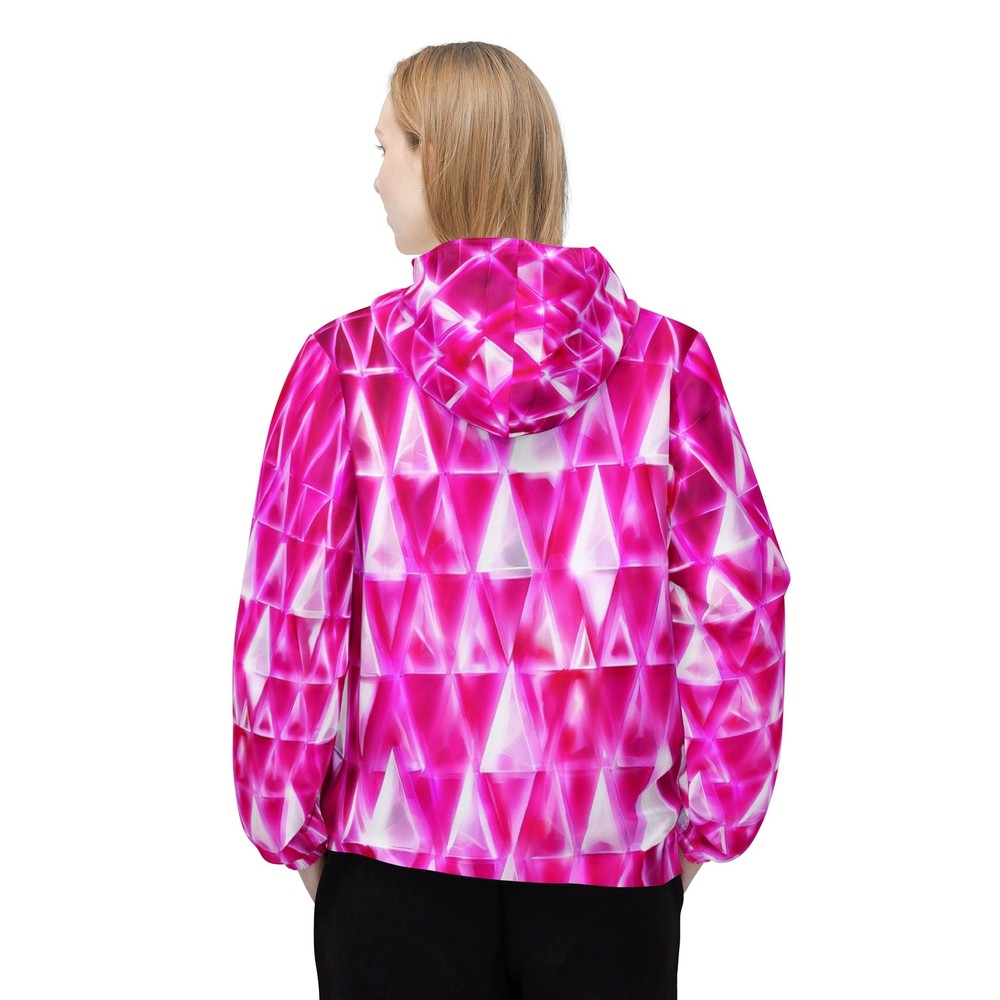 Pink Shimmer Windbreaker Jacket (AOP)