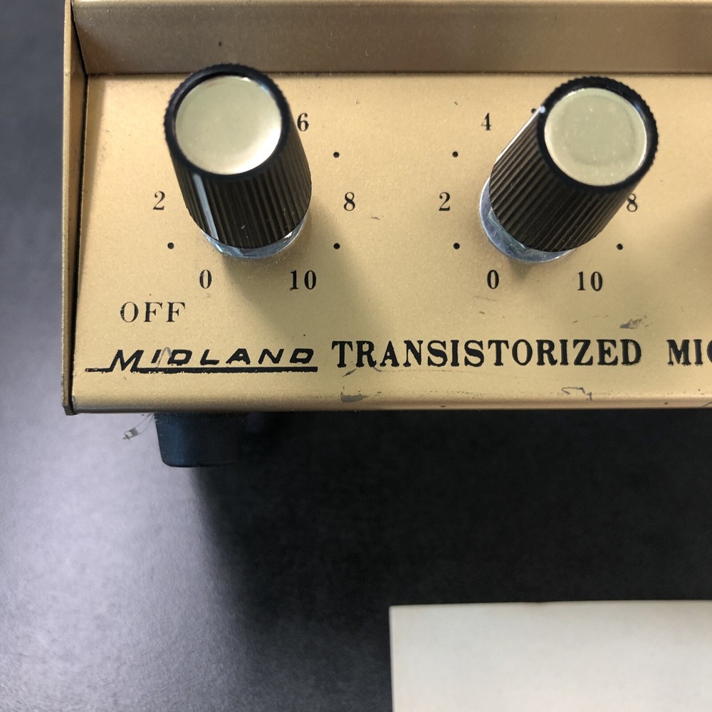 Midland Transistorized Stereo Microphone Mixer 4 Channel Old School