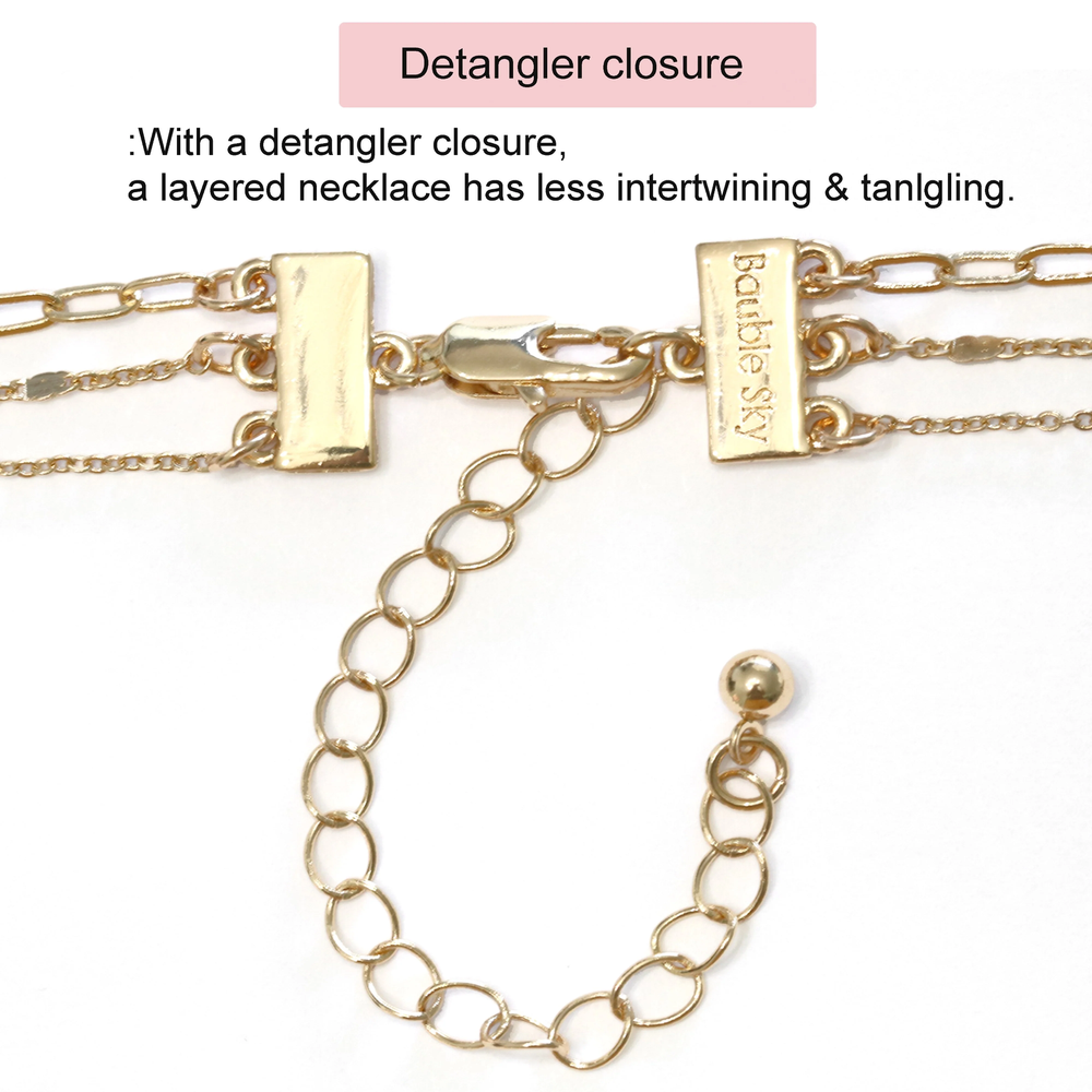 Modern Triple Layered Pendant Necklace