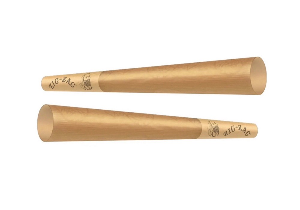 Zig Zag UNBLEACHED KING Size Pre-Rolled Cone +Raw Torch Phoenix Extendo Lighter