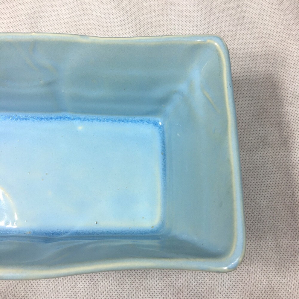 Ceramic Blue Rectangle Planter 8.25"