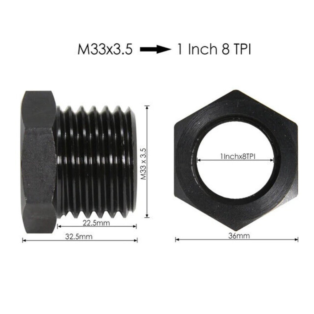 1X Lathe Headstock Spindle Adapter 1in Threaded Manual Chuck Insert Turning Tool