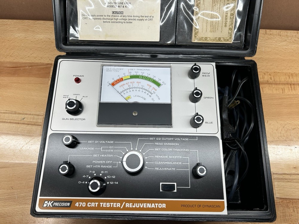 B&K Model 470 CRT TESTER/REJUVENATOR (Untested)