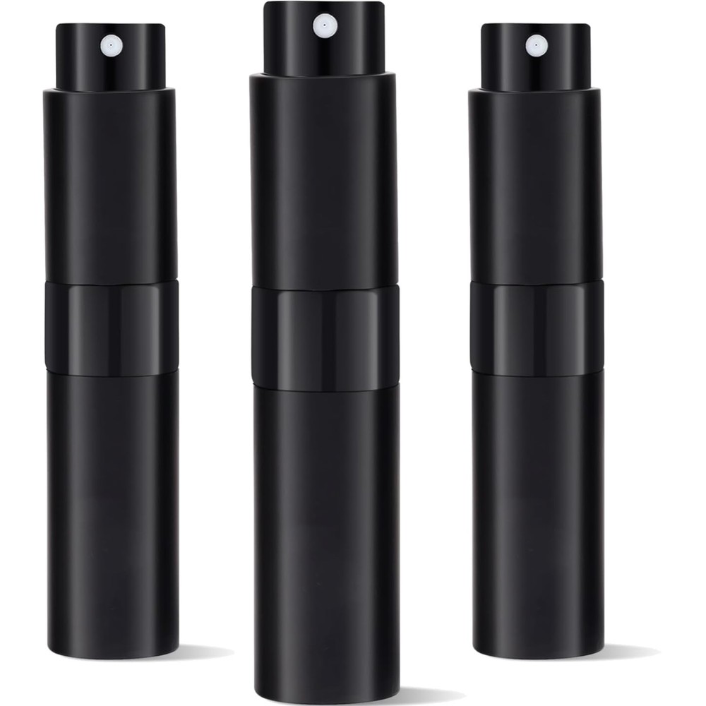 3Pcs 8ml Cologne Travel Bottle, Perfume Atomizer, Refillable black