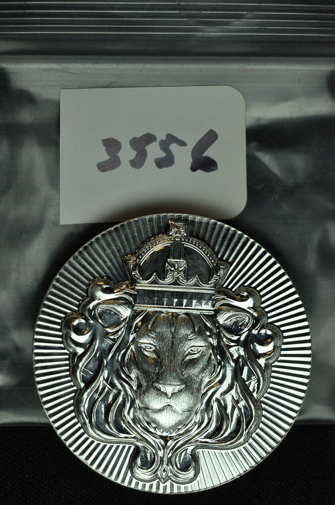 Lion Head Silver Medallion