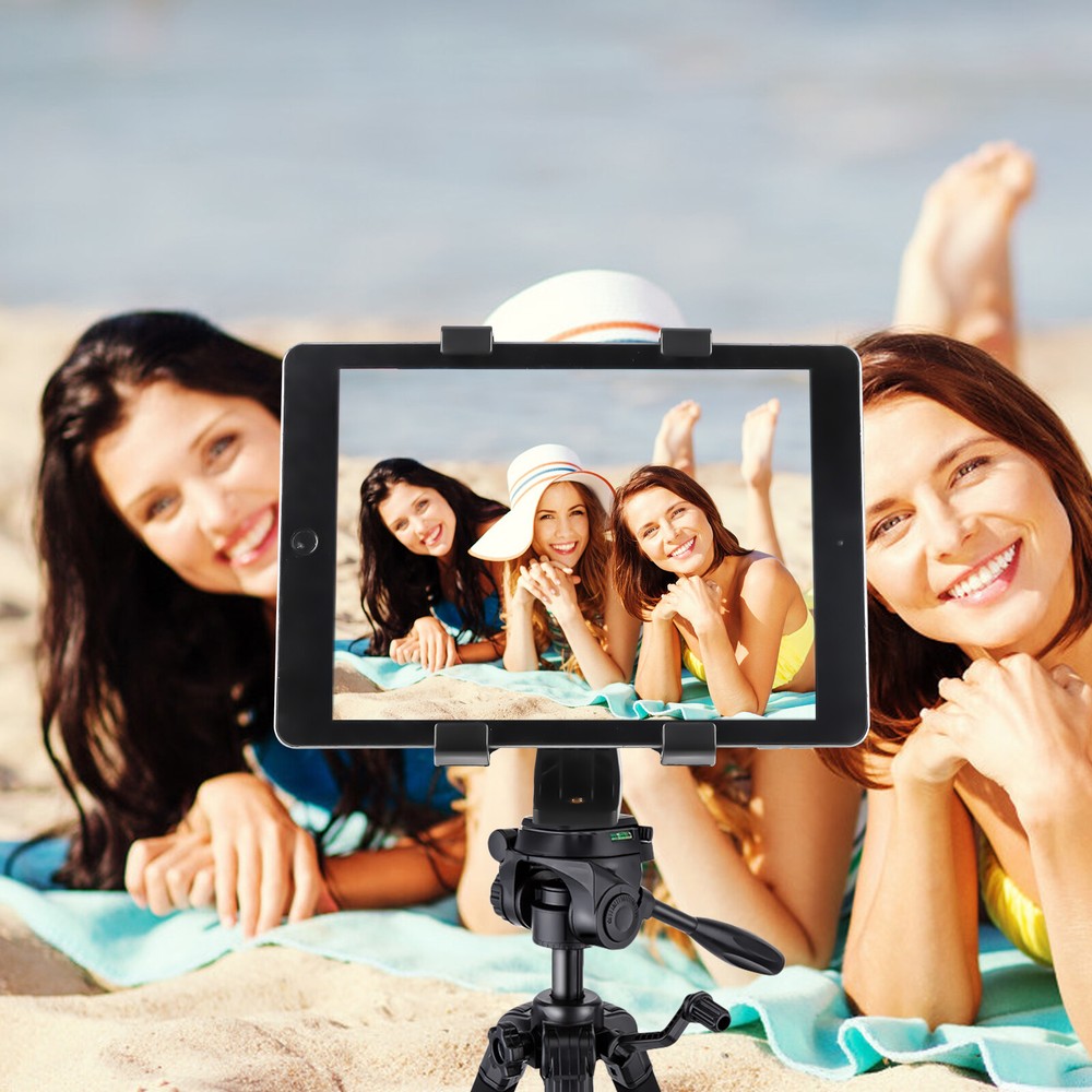 Tripod Mount Holder Bracket 1/4" Thread Adapter For 7"-12" Tablet iPad Universal