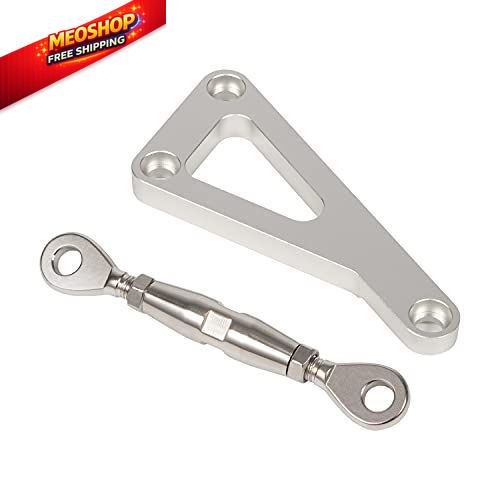 Billet Alternator Bracket Adjustable Kit Fits for Chevy SBC 305 327 Silver