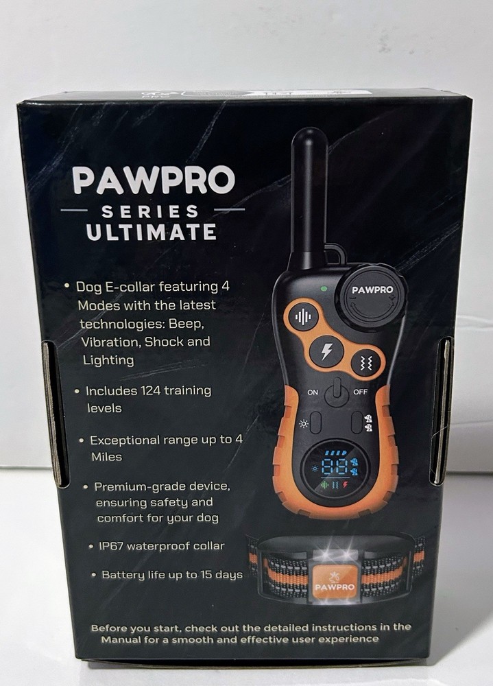 Dog Shock Collar with Remote, Unmatched 4-Mile Range, Night-Light Mode, Training
