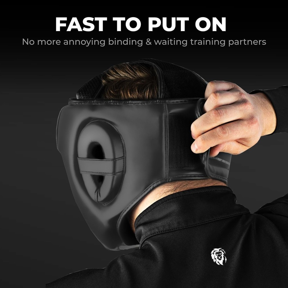 Professional-Grade Boxing Helmet with Shock Absorption - All Sizes Adjustable