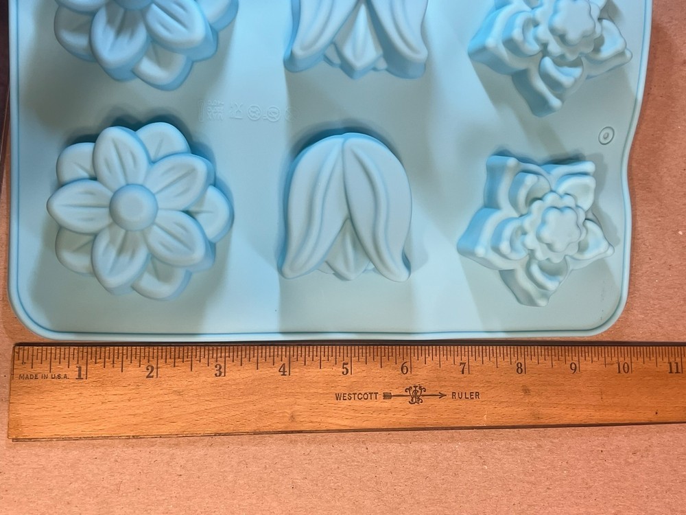 Silicone molds soap making, Candle making, jelly, Ice cube 2 molds w/ 6 cavity