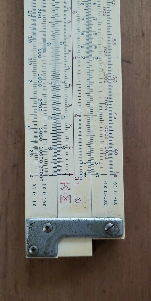 K&E 68 1318 Engineering Science Slide Rule LOG LOG DUPLEX TRIG & Leather Case
