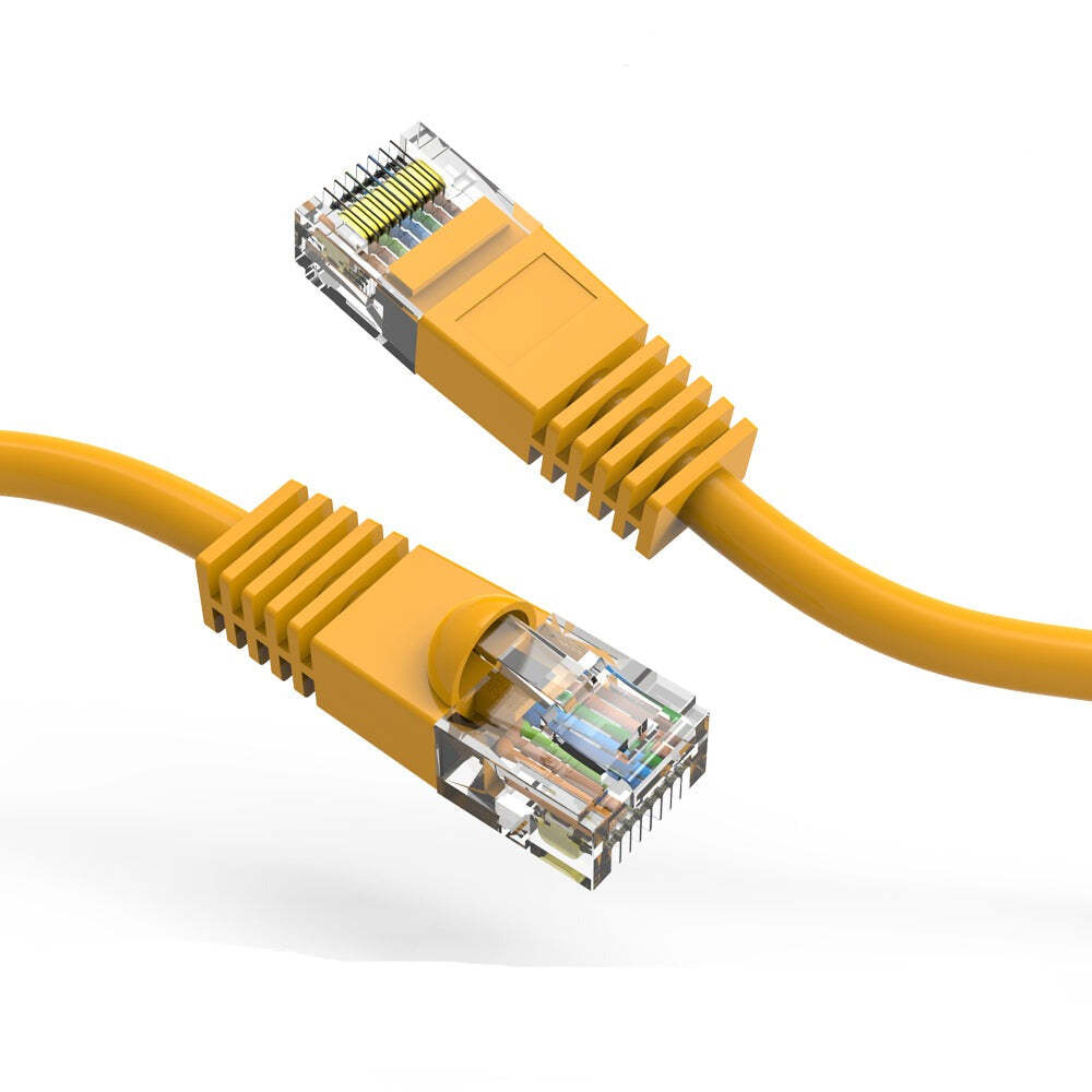8Ft CAT5E UTP Ethernet Network Booted Cable Yellow
