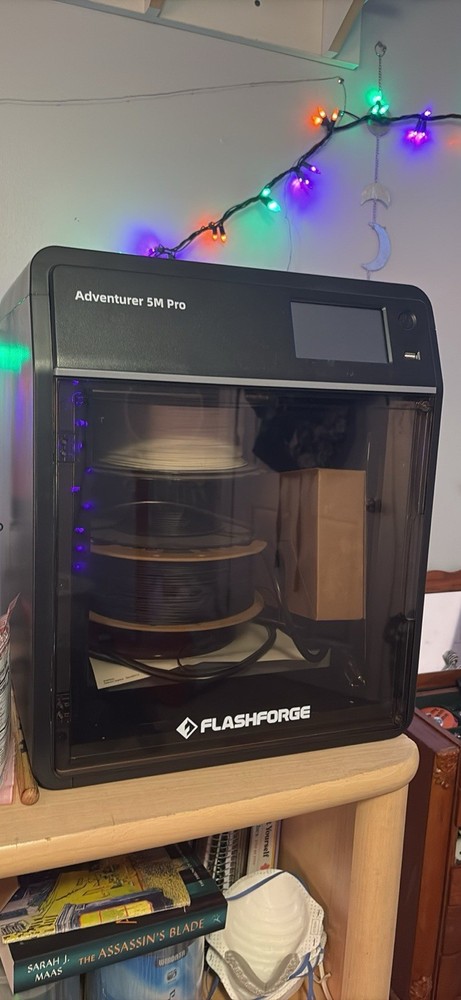 Flashforge Adventurer 5M Pro 3D Printer USB Interface with Filament Spools