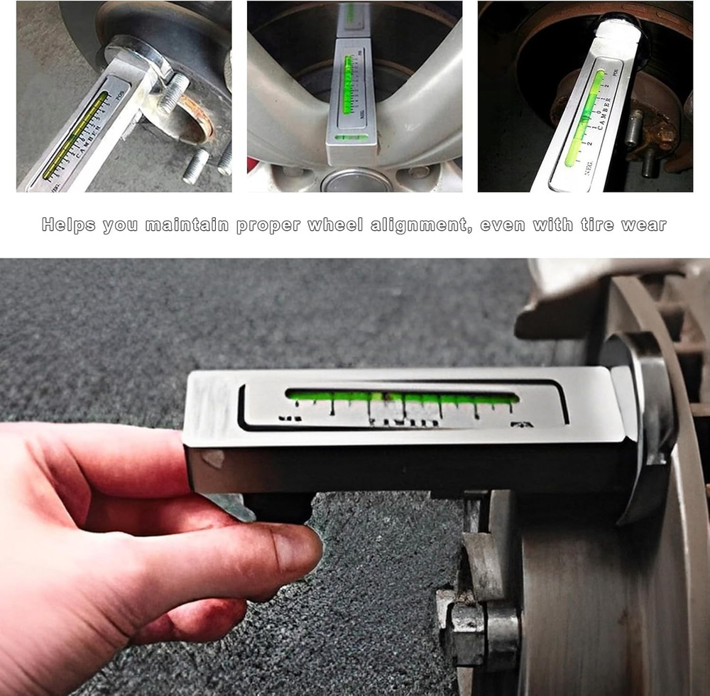 Adjustable Magnetic Gauge Tool for Precision Wheel Alignment - Durable & Compact