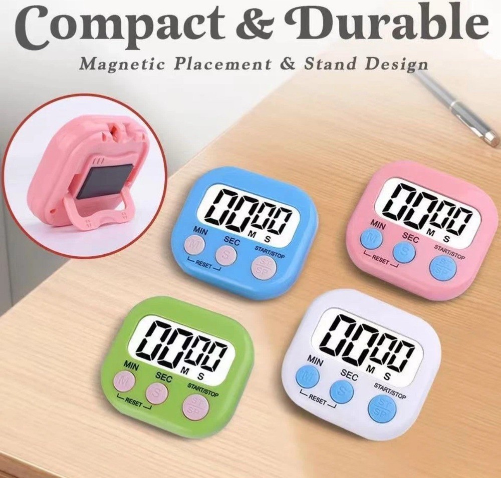 Large LCD Digital Kitchen Cooking Timer Count Down Up Clock Loud Alarm Magnetic
