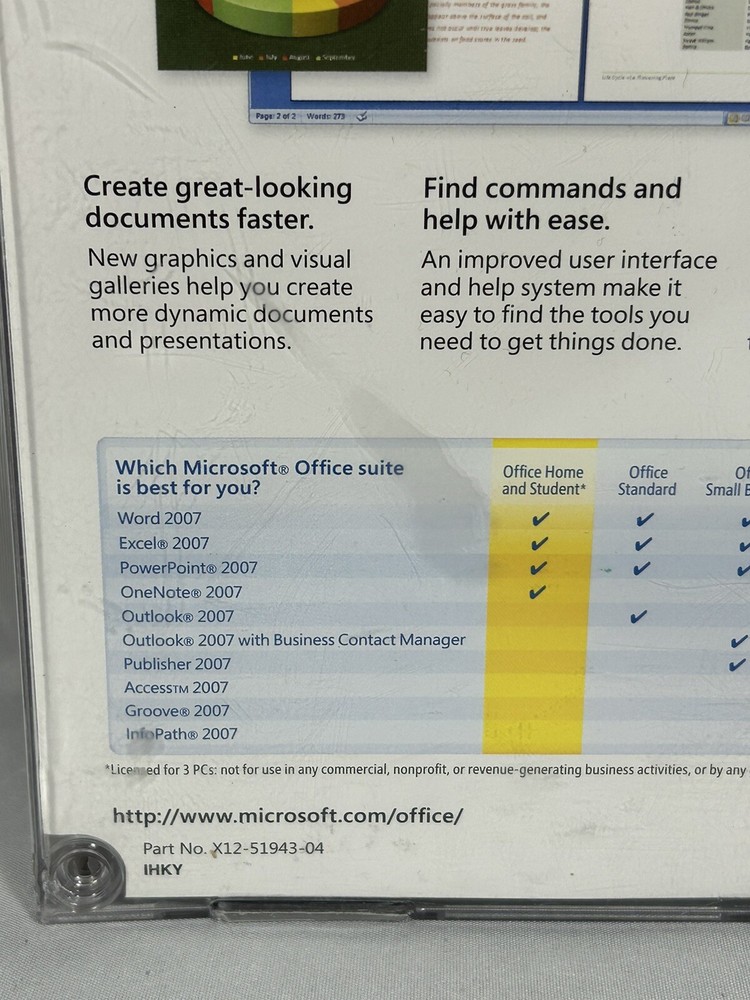 Microsoft Office Home And Student 2007 Windows w/ Product Key