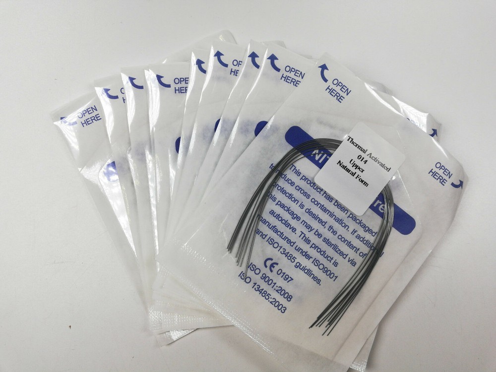 Dental Ortho Arch Wire Thermal Activated Niti Round Rectangular Natural Form