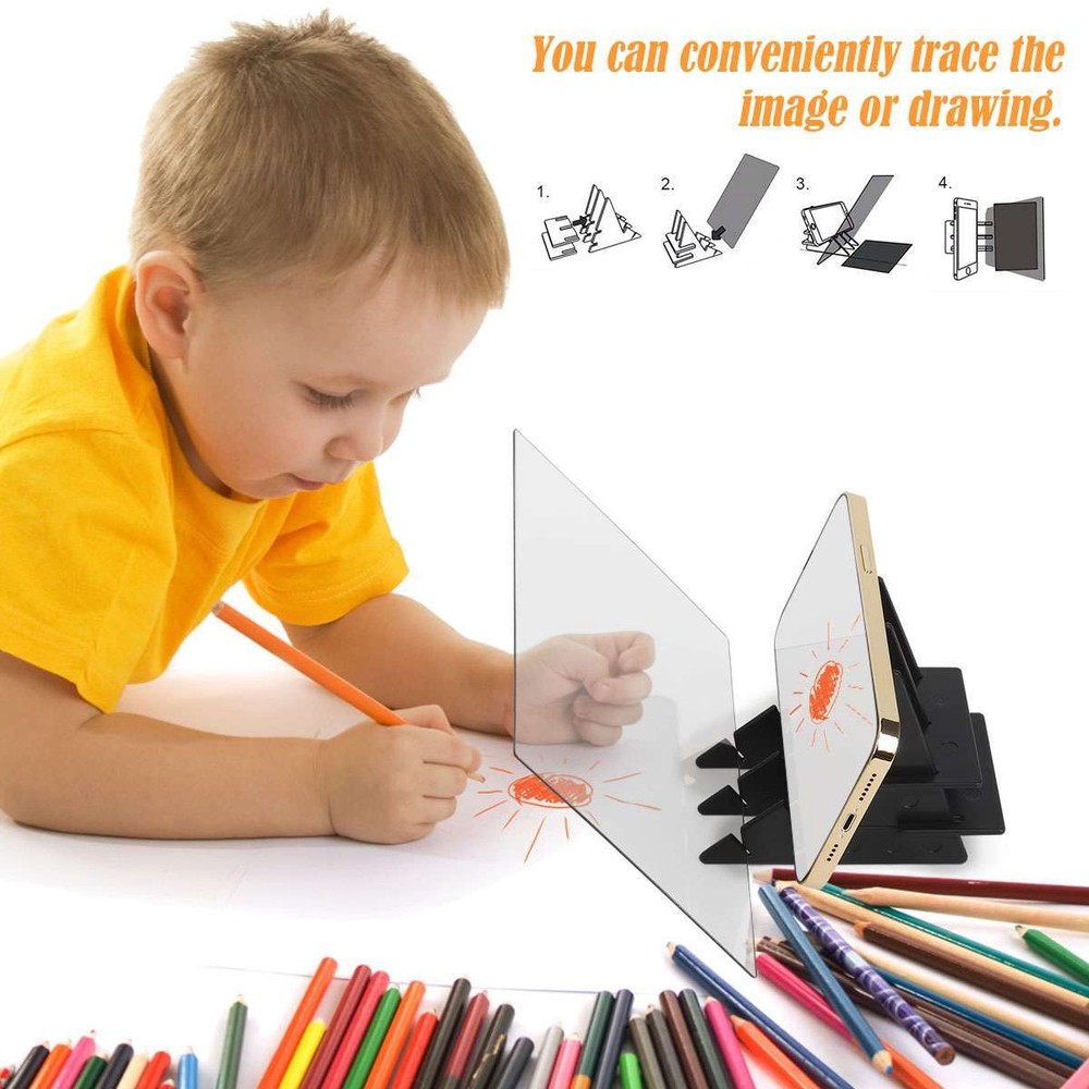8'' Sketch Tracing Drawing Board Optical Projector Art Reflection Sketchpad