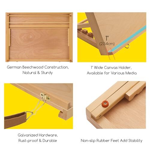 Desk Easel Adjustable Art Stand: 5-Position Drawing Easel - Portable Table A2