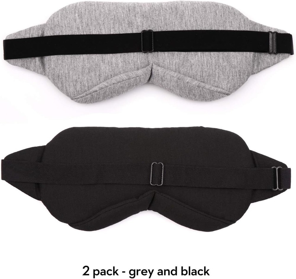 Sleep Mask-Eye Mask for Sleeping, Sleeping Blocking Out Light Black+gray