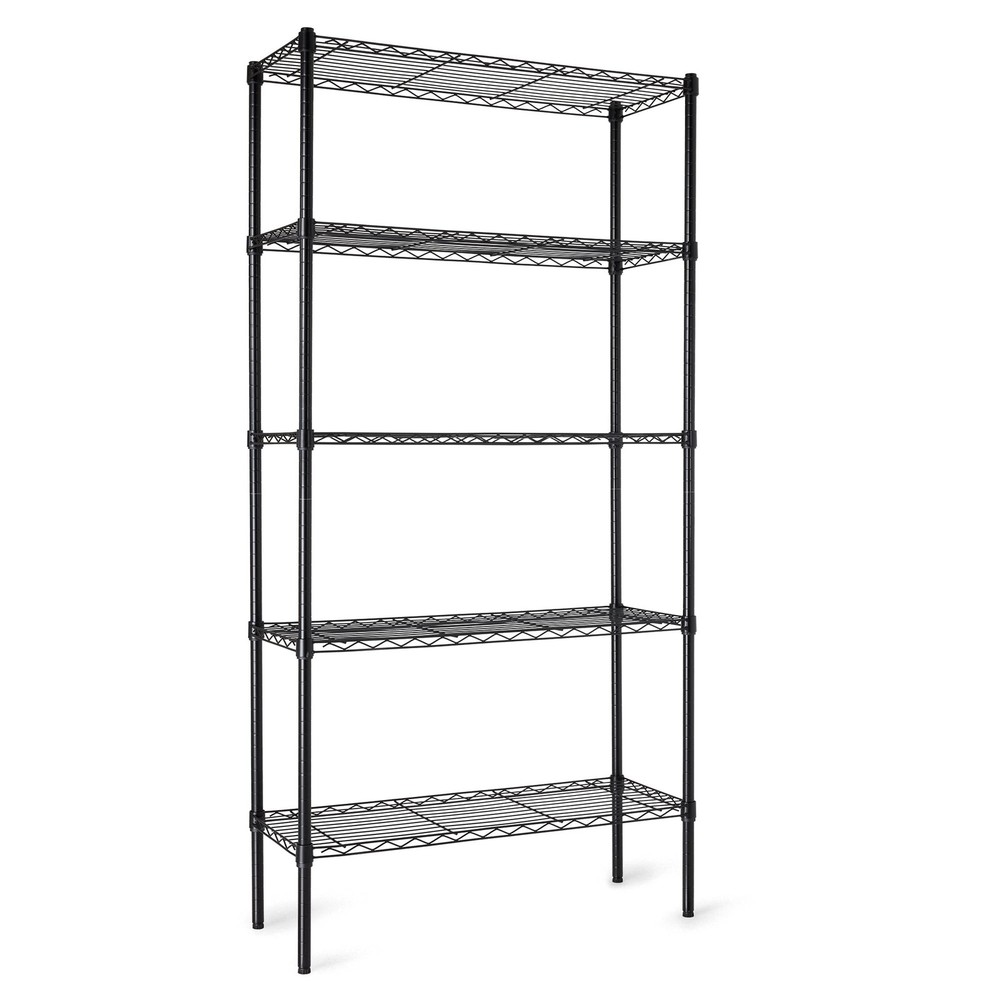 Amazon Basics 5-Shelf Adjustable Heavy Duty Steel Wire Rack Storage Shelving Org