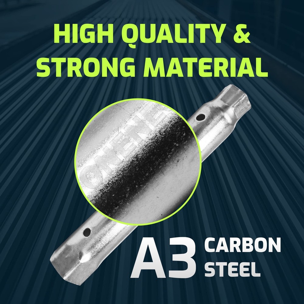 ONENESS 369 Rv Water Heater Anode Rod & Element Socket Wrench - 10" Silver