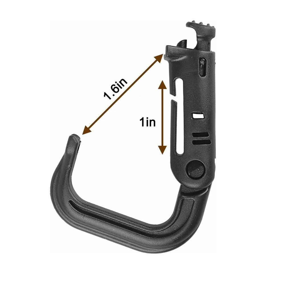 5Pcs Multipurpose DRing Grimloc Locking for Molle Webbing with Zippered Pouch