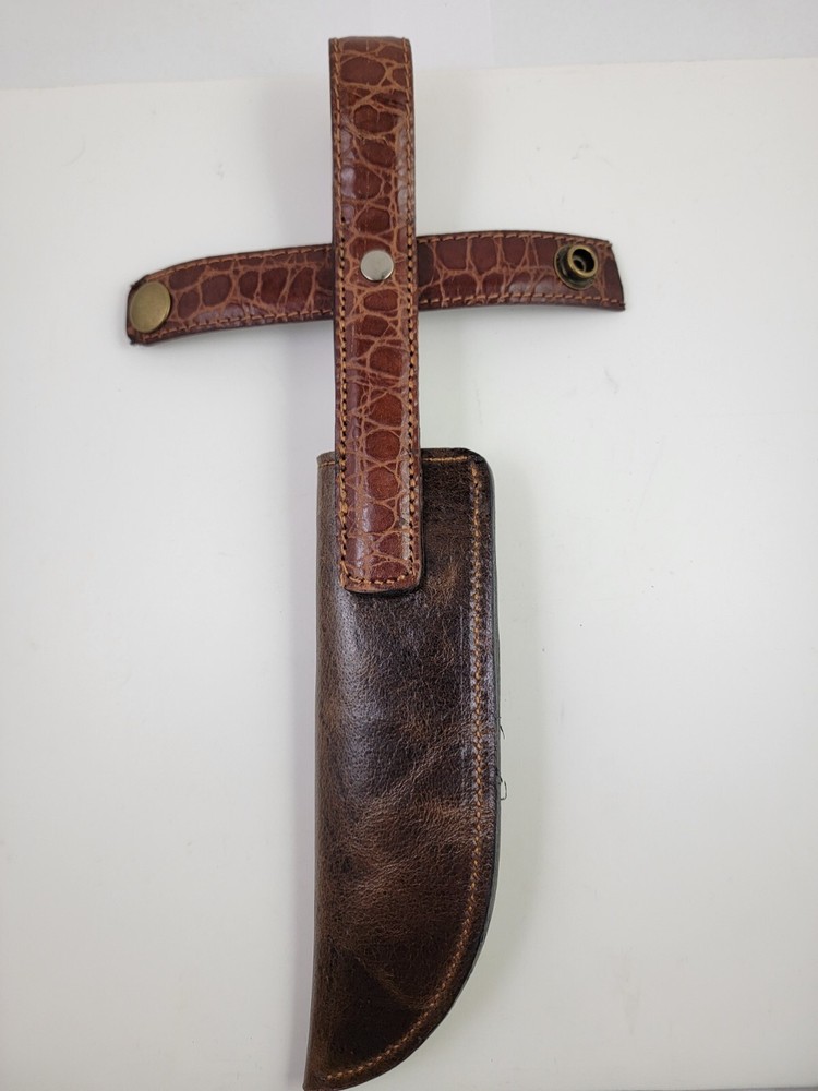 Buck Knives 119 Sheath Right Pull with Authentic Deep Rich BROWN Fine LEATHER