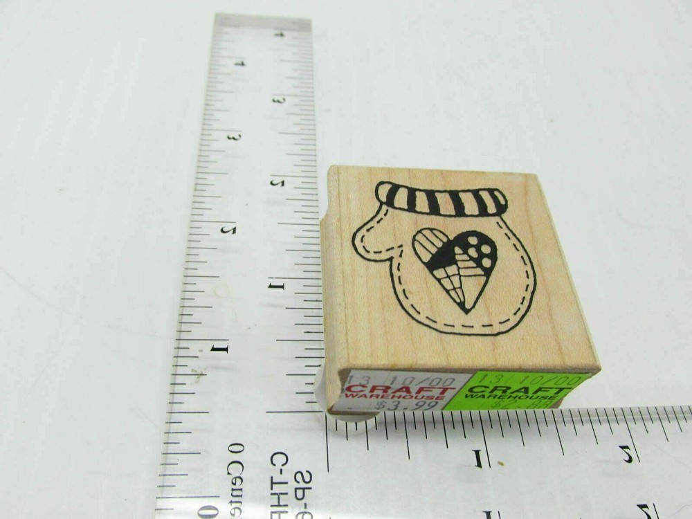 Love Mitten Rubber Stamp - Stamp Set B352