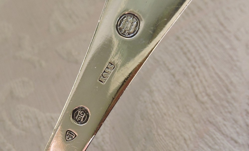 Danish Silver Arts & Crafts Serving Stuffing Spoon by E. A. C. Rose Cucchiaio