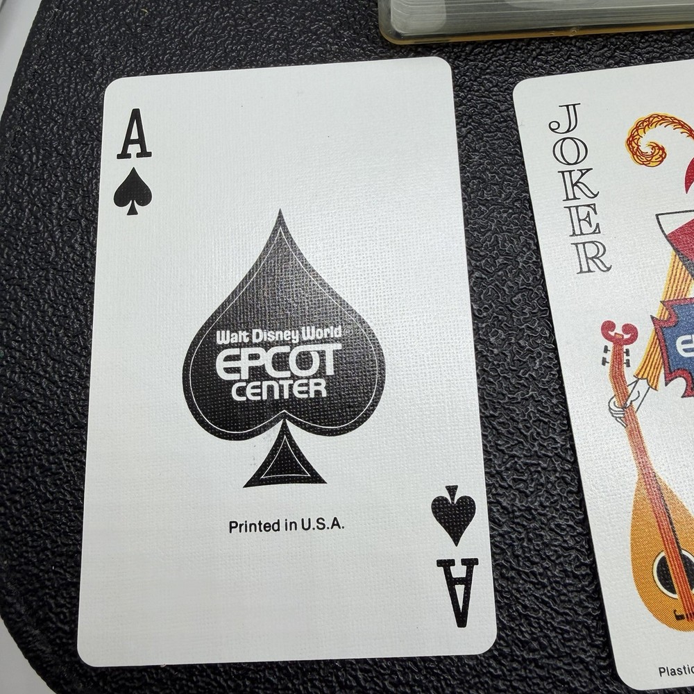 Disney Epcot Playing Cards Vintage Bridge size in original plastic case