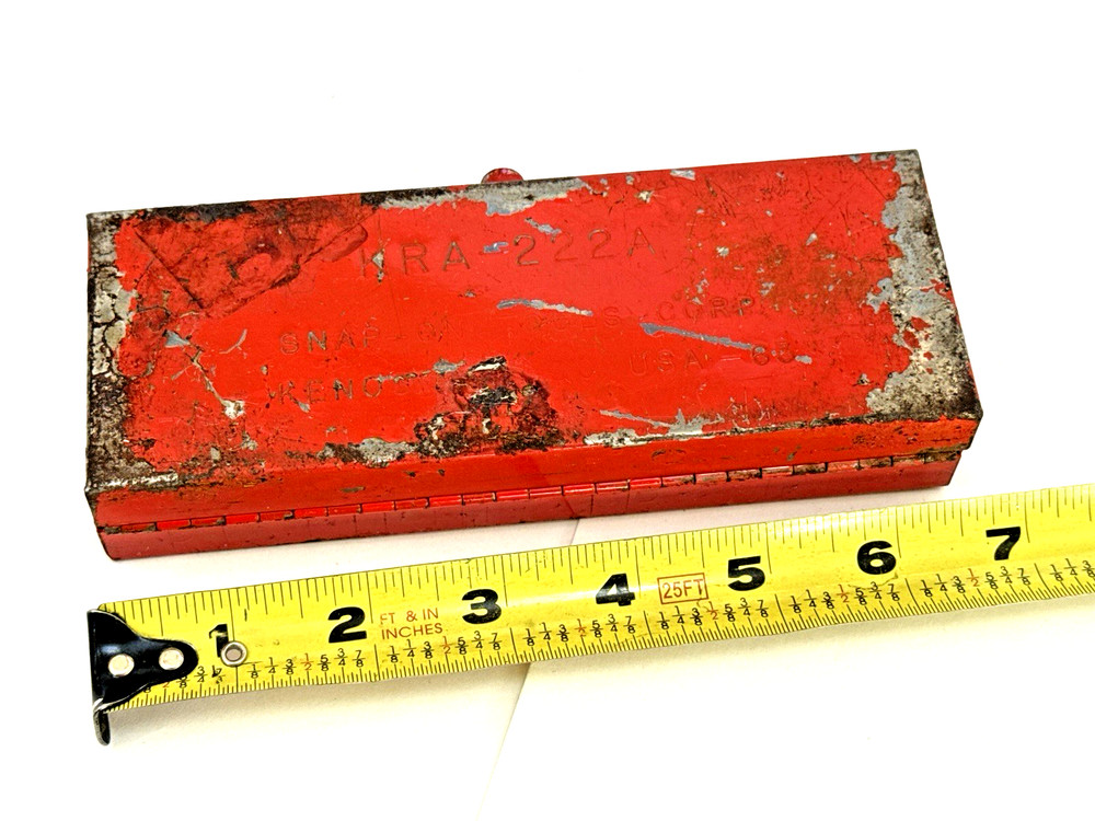 Snap On Tools Vintage KRA222A 1/4" Drive Tool Box 1963 Date Code