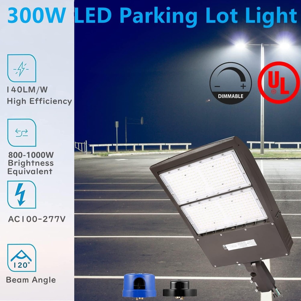 300W Dimmable LED Parking Lot Light