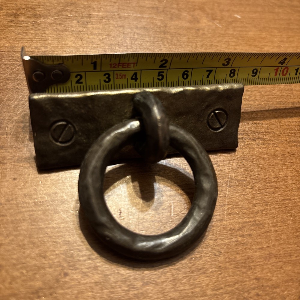 Hammered Brass Drawer Pull Mission - Antique Copper Finish WITH 4 Drawer pulls
