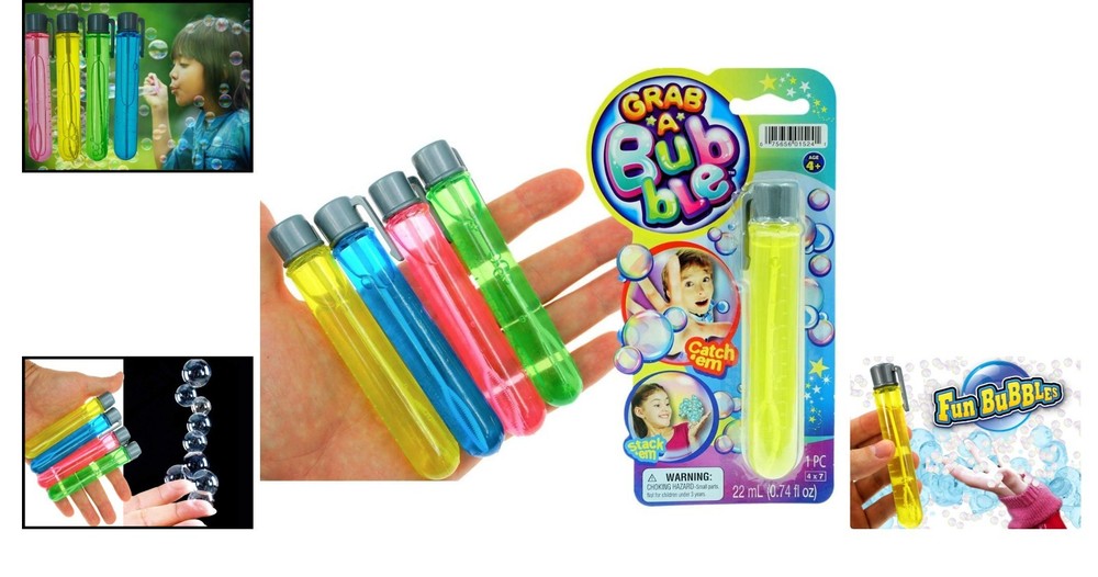 Grab a Bubble Mini Bubbles Wand - Assorted Colors for Ultimate Outdoor Fun