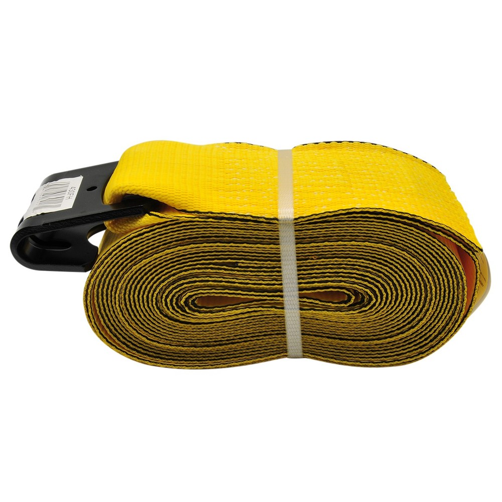 RoadPro 30 Feet x 4 Feet Cargo Control Flat Strap with Fixed Hook Working Load 5