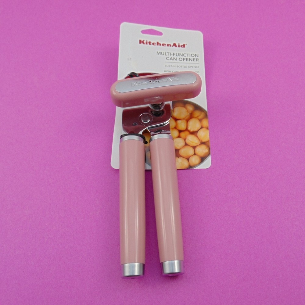 KitchenAid Multi-Function Can Opener w/ Bottle Opener Pink Ergonomic Handle
