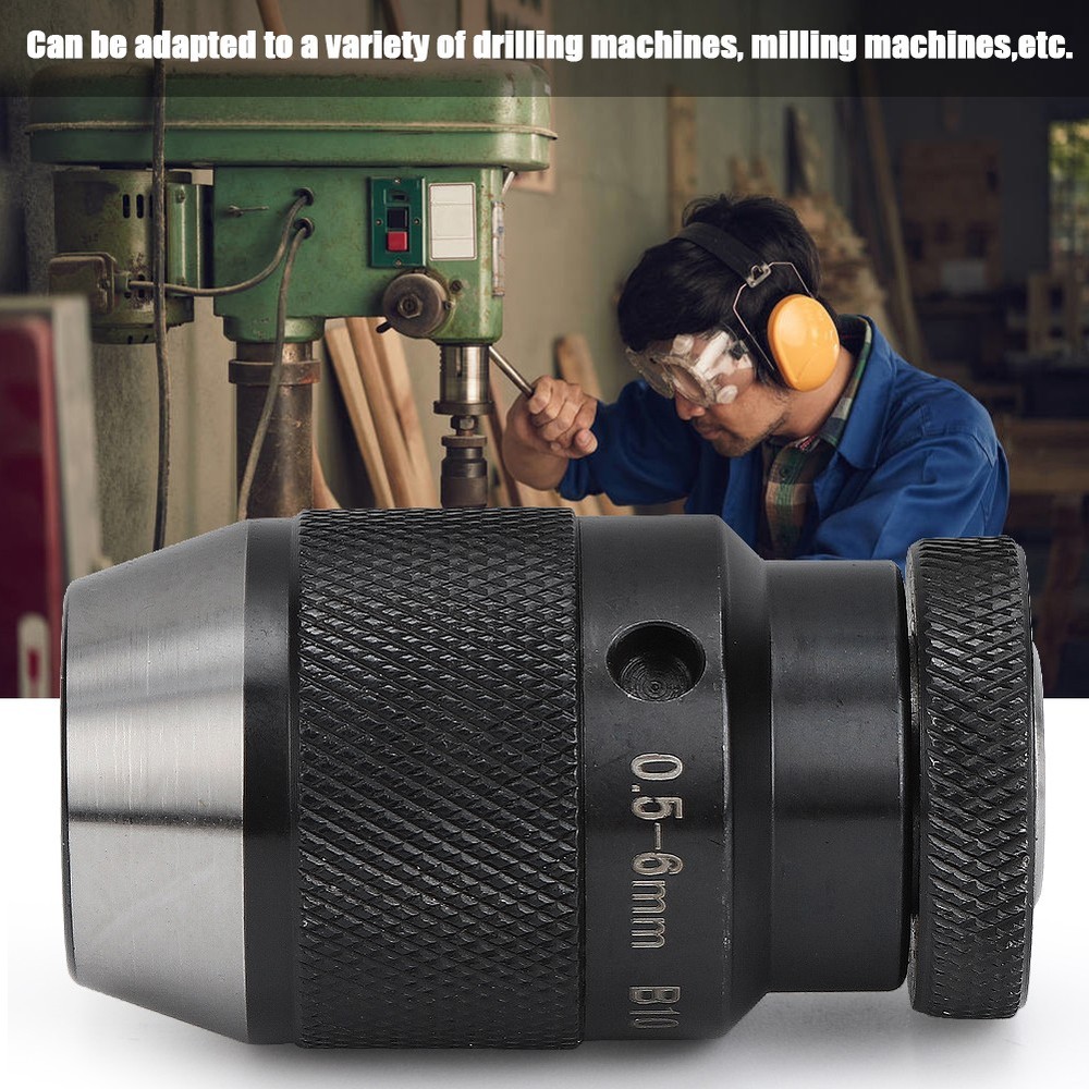 B10 Automatic Locking Drill Chuck Milling Machine Self Tighten Drill Chuck New