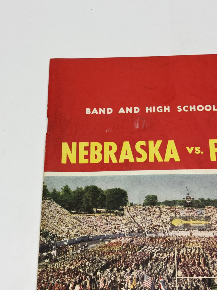 1958 Nebraska Vs. Purdue football program NCAA