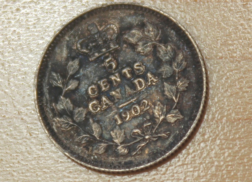 1902 Canada 5 Cents Silver